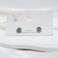 ARETES ZO4540E Plateado Acero Inoxidable -F19