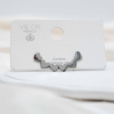 ARETES ZO1451E Plateado Acero Inoxidable -F17