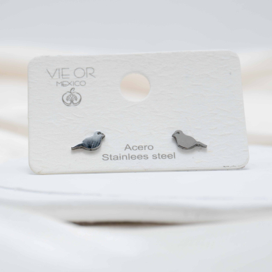 ARETES ZO1371E Plateado Acero Inoxidable -G19