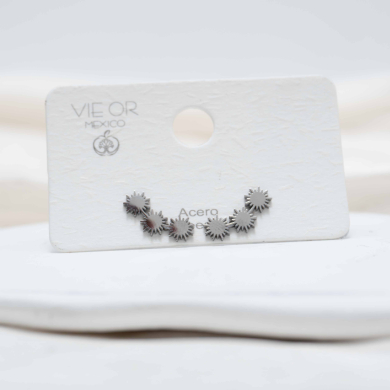 ARETES ZO1450E Plateado Acero Inoxidable -F19