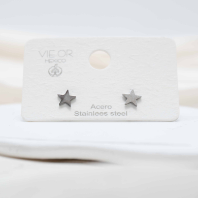 ARETES ZO4511E Plateado Acero Inoxidable -F19