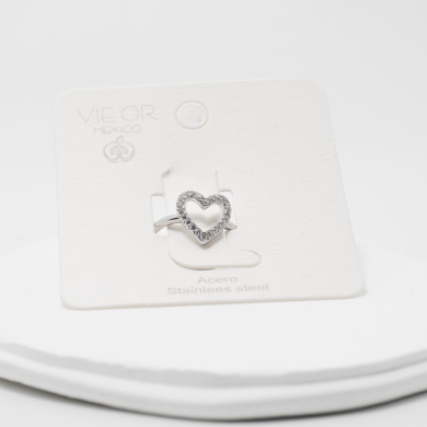 ANILLO ZO14892R Plateado Acero Inoxidable -A31