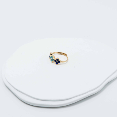 ANILLO ZO12759R D Azul Acero Inoxidable -A41