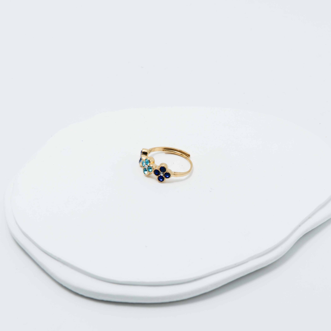 ANILLO ZO12759R D Azul Acero Inoxidable -A41