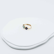 ANILLO ZO12759R D Azul Acero Inoxidable -A41