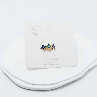 ANILLO ZO12759R D Azul Acero Inoxidable -A41