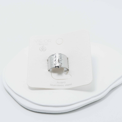 ANILLO ZO10292R Plateado Acero Inoxidable -A35