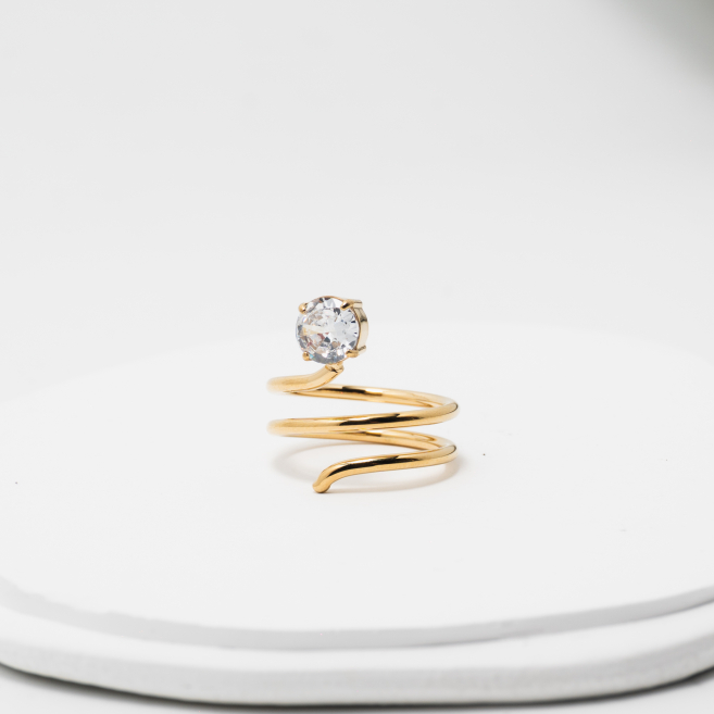 ANILLO ZO12761R Dorado Acero Inoxidable -A22