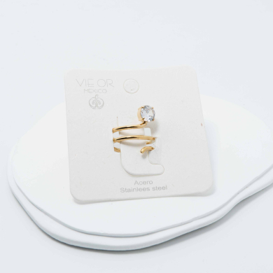 ANILLO ZO12761R Dorado Acero Inoxidable -A22