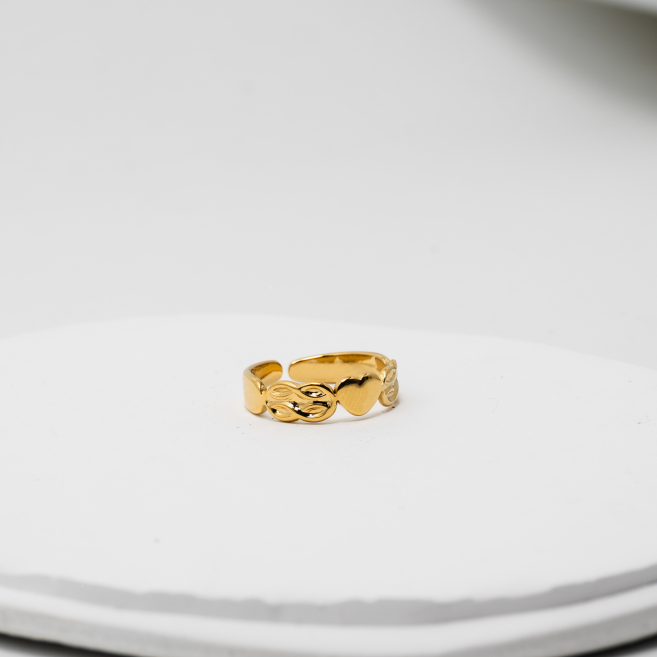 ANILLO ZO8570R Dorado Acero Inoxidable -2A37