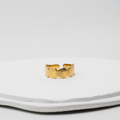 ANILLO ZO8573R Dorado Acero Inoxidable -2A37