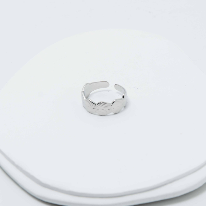ANILLO ZO8573R Plateado Acero Inoxidable -2A37