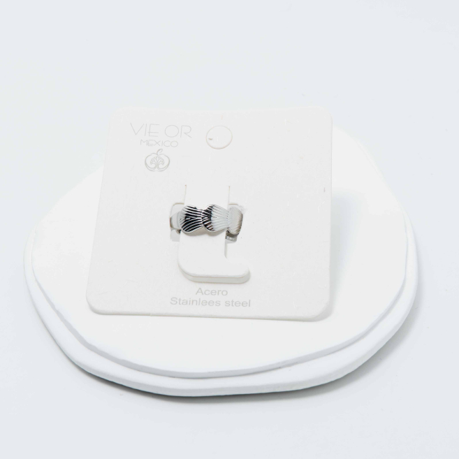 ANILLO ZO8573R Plateado Acero Inoxidable -2A37