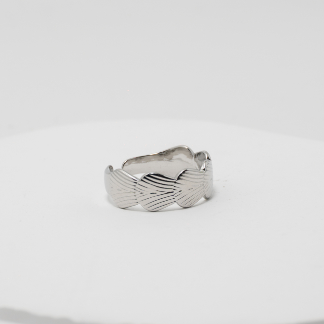 ANILLO ZO8573R Plateado Acero Inoxidable -2A37