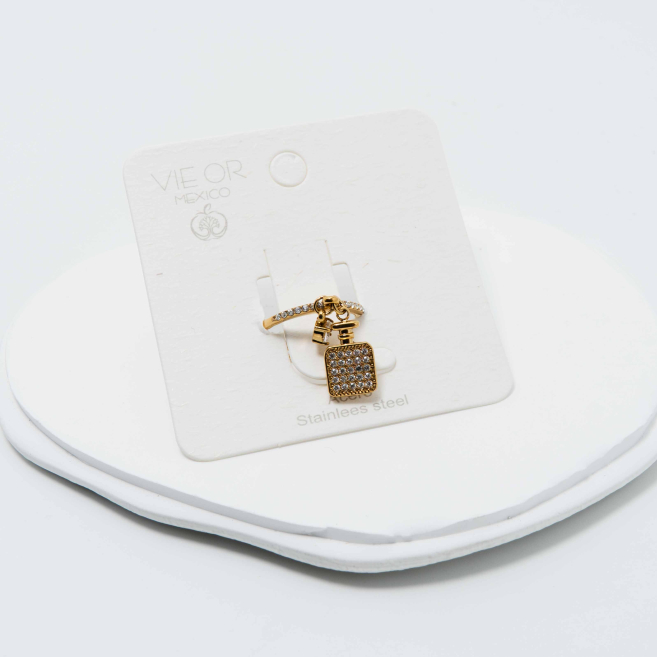 ANILLO ZO12764R Dorado Acero Inoxidable -A42