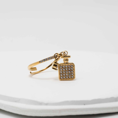 ANILLO ZO12764R Dorado Acero Inoxidable -A42