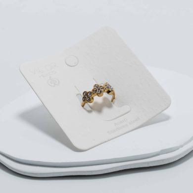 ANILLO ZO12759R D Blanco Acero Inoxidable -A41