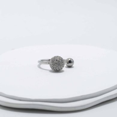 ANILLO ZO12899R Plateado Acero Inoxidable -A31