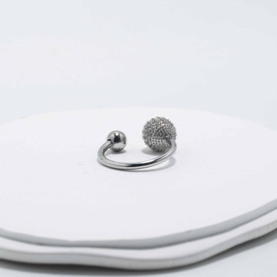 ANILLO ZO12899R Plateado Acero Inoxidable -A31