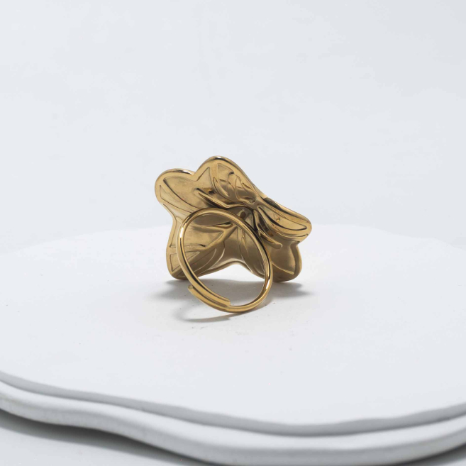 ANILLO ZO13064R Dorado Acero Inoxidable -A55
