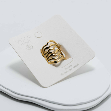 ANILLO ZO8820R Dorado Acero Inoxidable -A54
