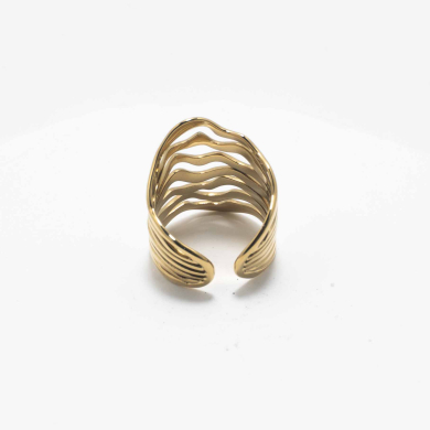 ANILLO ZO8820R Dorado Acero Inoxidable -A54