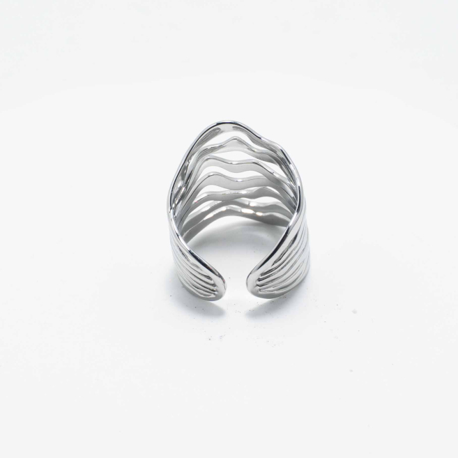 ANILLO ZO8820R Plateado Acero Inoxidable -A54