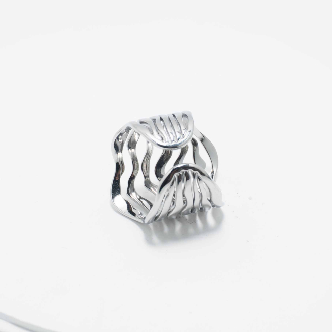 ANILLO ZO8820R Plateado Acero Inoxidable -A54