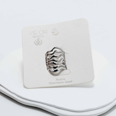 ANILLO ZO8820R Plateado Acero Inoxidable -A54