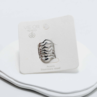 ANILLO ZO8820R Plateado Acero Inoxidable -A54