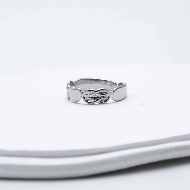 ANILLO ZO8570R Plateado Acero Inoxidable -2A37