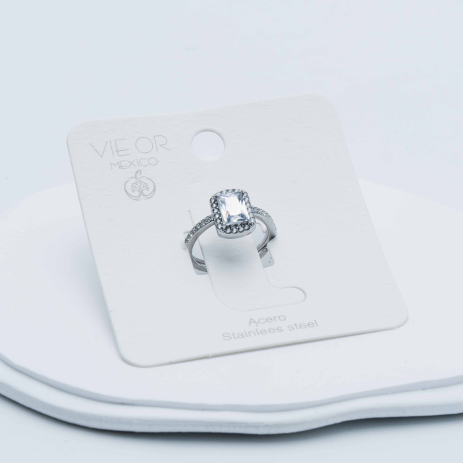 ANILLO ZO12763R Plateado Acero Inoxidable -A21