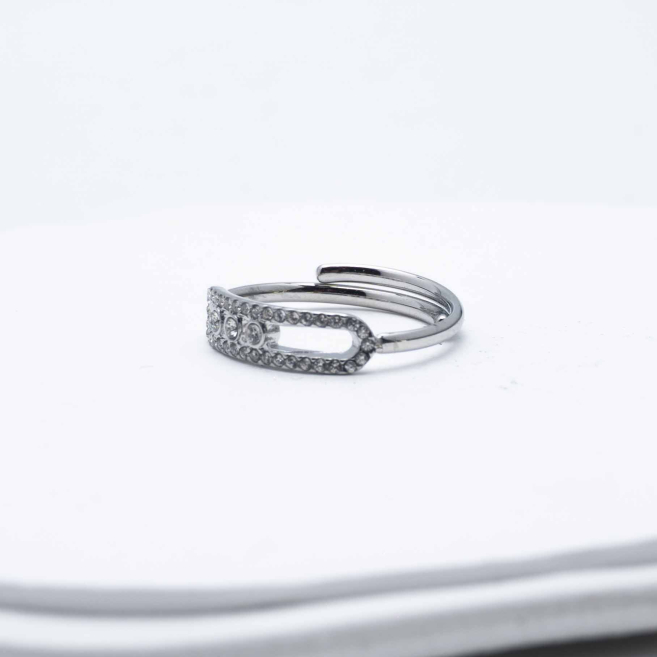 ANILLO ZO12996R Plateado Acero Inoxidable -A31