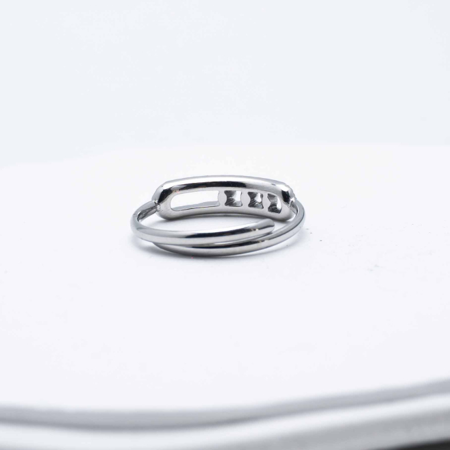 ANILLO ZO12996R Plateado Acero Inoxidable -A31