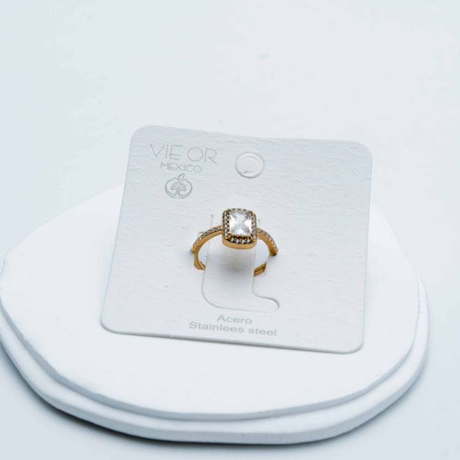 ANILLO ZO12763R Dorado Acero Inoxidable -A21