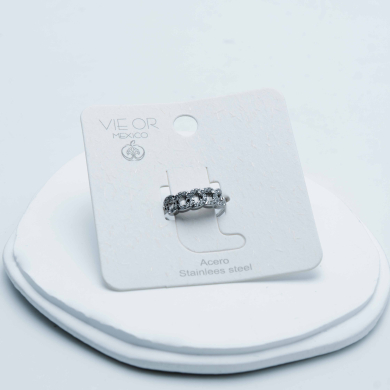 ANILLO ZO12995R Plateado Acero Inoxidable -A31