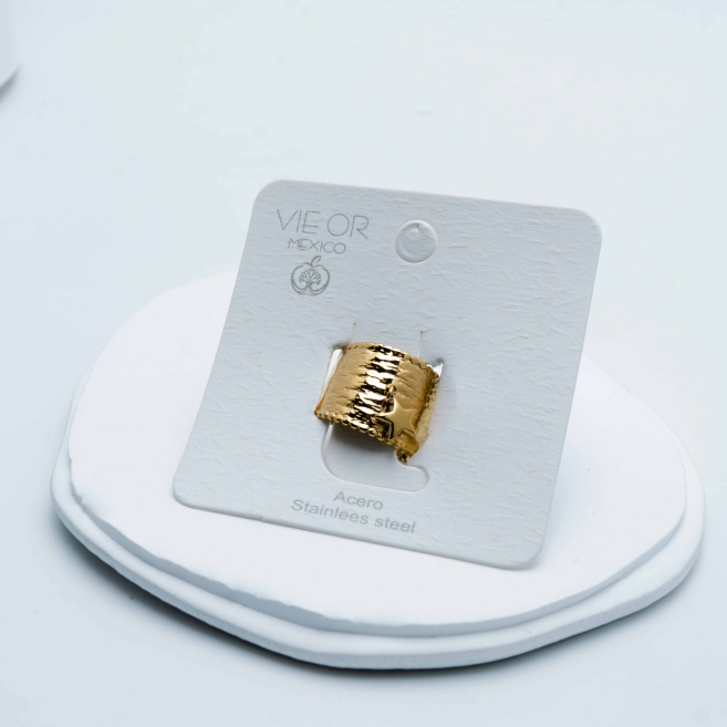 ANILLO ZO10292R Dorado Acero Inoxidable -A35