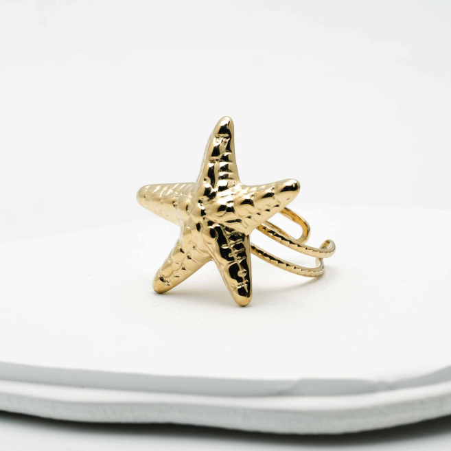 ANILLO Y00256 DORADO Acero Inoxidable -2A49