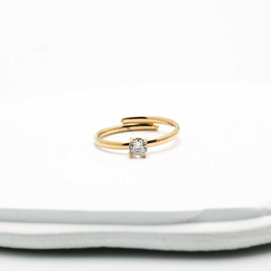 ANILLO ZO5948R Dorado Blanco Acero Inoxidable -A22