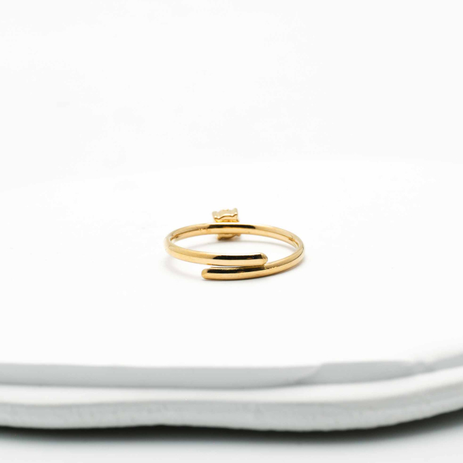 ANILLO ZO5948R Dorado Blanco Acero Inoxidable -A22