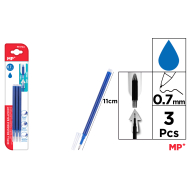 RECAMBIO PARA BOLIGRAFO BORRABLE AZUL 3UDS - F36