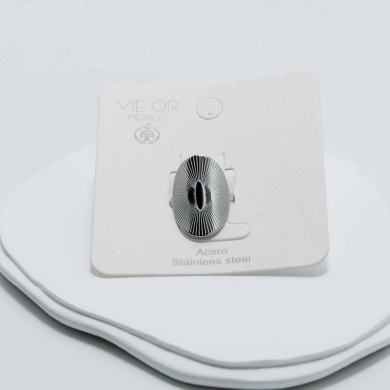 ANILLO ZO8743R Plateado Acero Inoxidable -A45