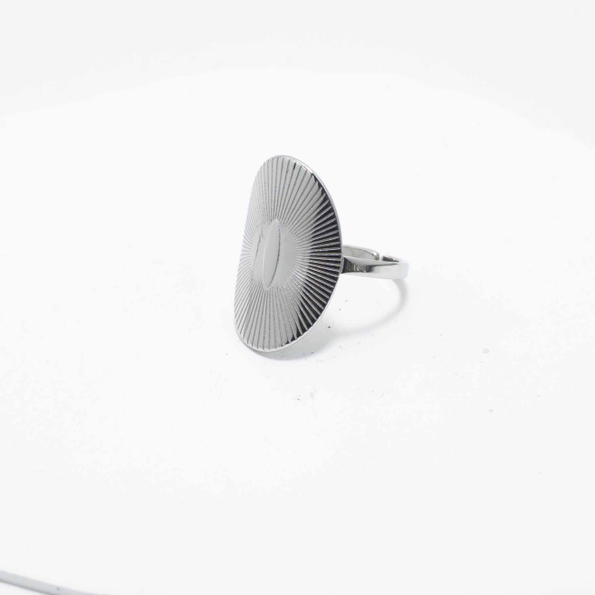 ANILLO ZO8743R Plateado Acero Inoxidable -A45