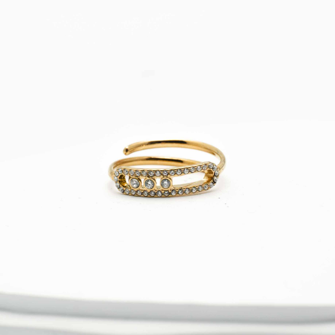 ANILLO ZO12996R Dorado Acero Inoxidable -A31