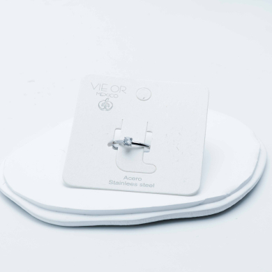 ANILLO ZO5948R Plateado Blanco Acero Inoxidable -A22