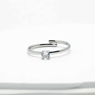 ANILLO ZO5948R Plateado Blanco Acero Inoxidable -A22