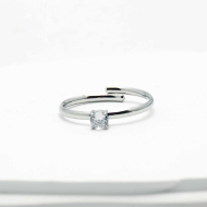 ANILLO ZO5948R Plateado Blanco Acero Inoxidable -A22