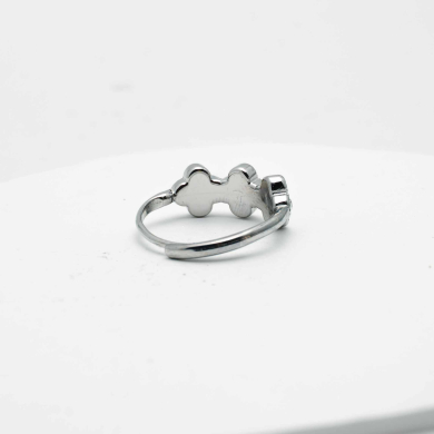 ANILLO ZO12759R P Blanco Acero Inoxidable -A41