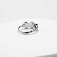 ANILLO ZO12759R P Blanco Acero Inoxidable -A41