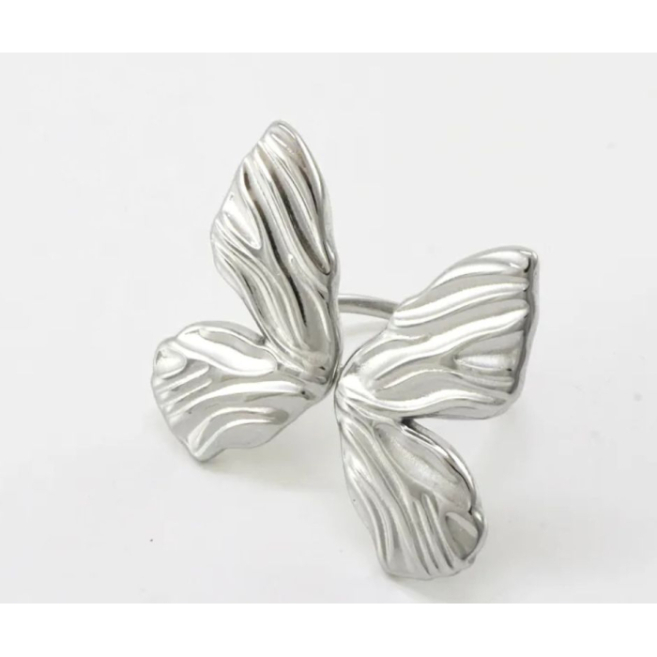 ANILLO ZO10386R200 Plateado Acero Inoxidable A45